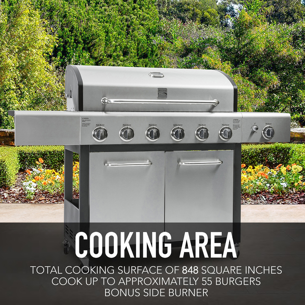 Kenmore - 6 Burner Xl Gas Grill Plus Side Burner