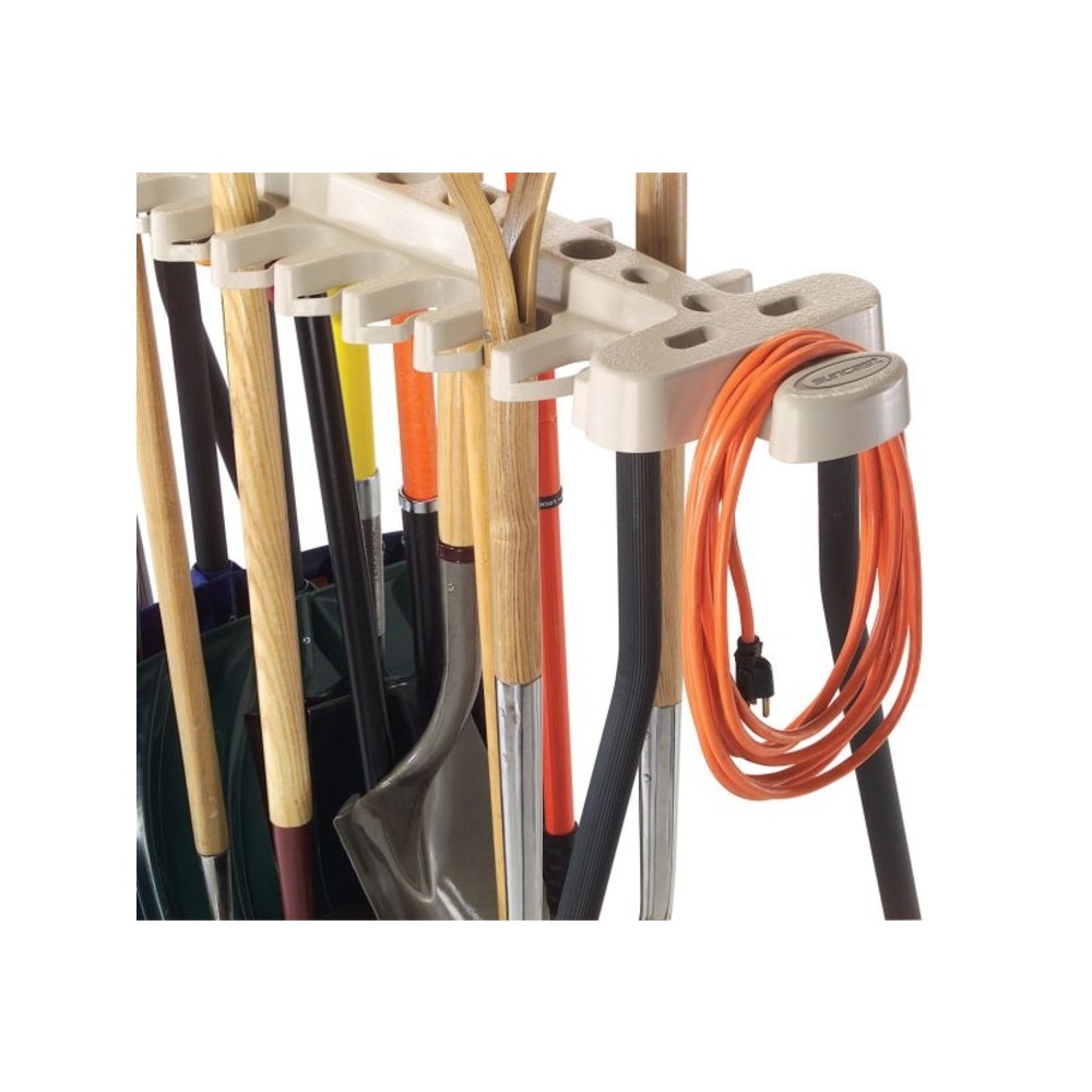 Suncast - Tool Rack With Wheels - Taupe