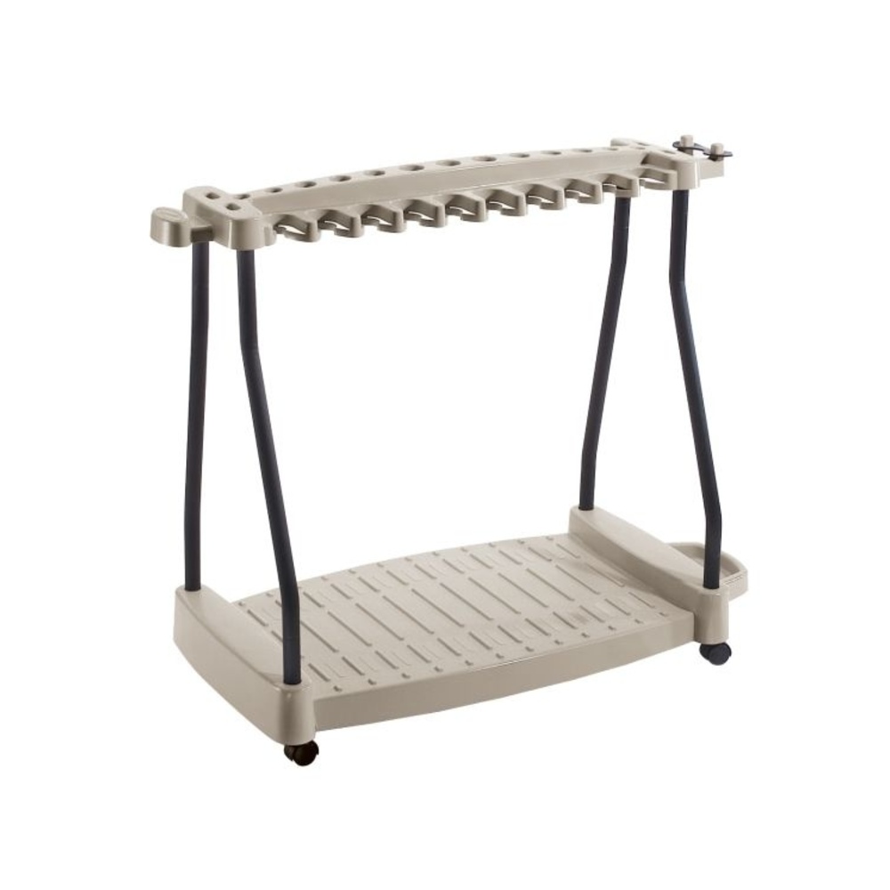 Suncast - Tool Rack With Wheels - Taupe