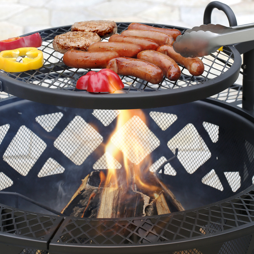 Shinerich - 24” Fire Pit With Grill