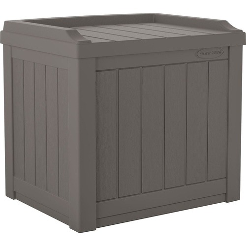Suncast - 22 Gal Small Deck Box W/storage Seat - Stoney
