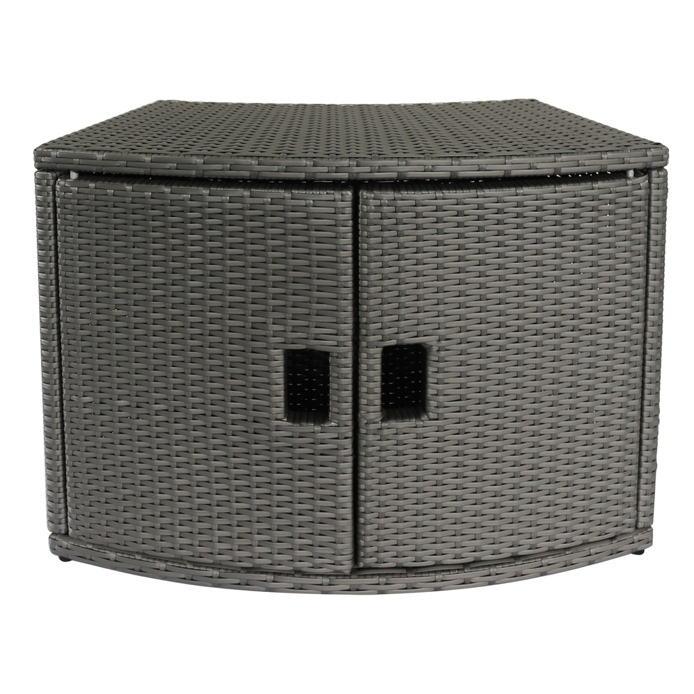 Mspa Accessories - Wicker Cabinet Storage Unit For Round Spa