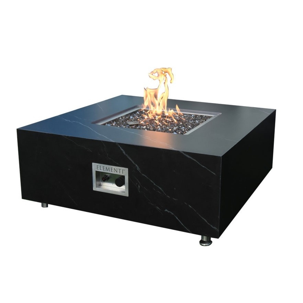 Elementi Plus - Sofia Porcelain Fire Table - Black Square - Lp