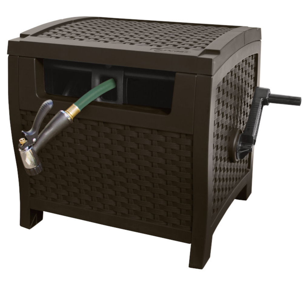 Suncast - 175 Ft. Slide Trak® Hose Hideaway® - Java