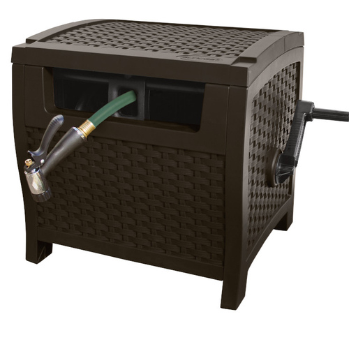 Suncast - 175 Ft. Slide Trak® Hose Hideaway® - Java