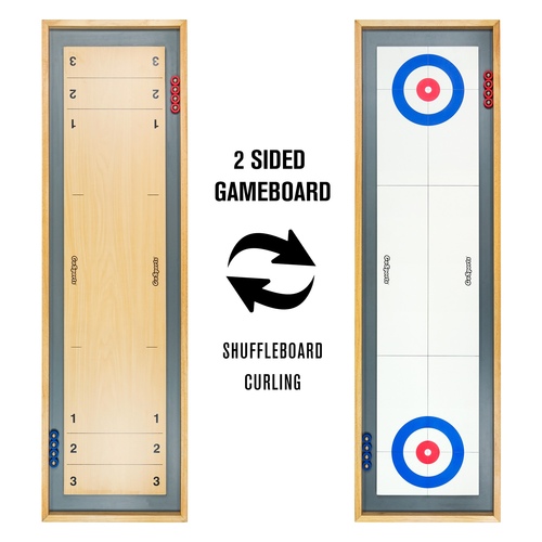 Gosports - Shuffleboard And Curling 2-in-1 Board Game
