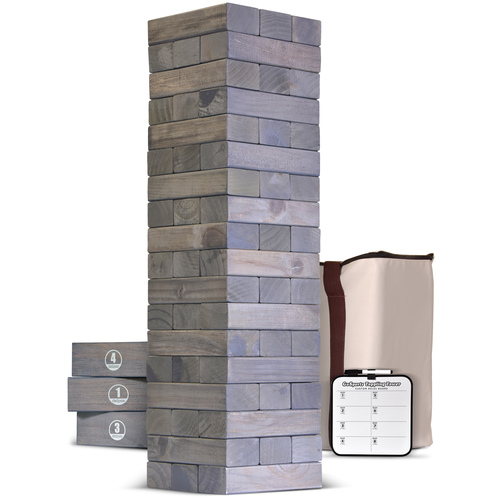 GoSports - Giant Wooden Toppling Tower - Gray 