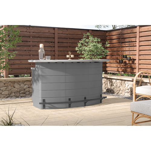 Suncast - Backyard Oasis® Entertaining Bar - Cool Gray