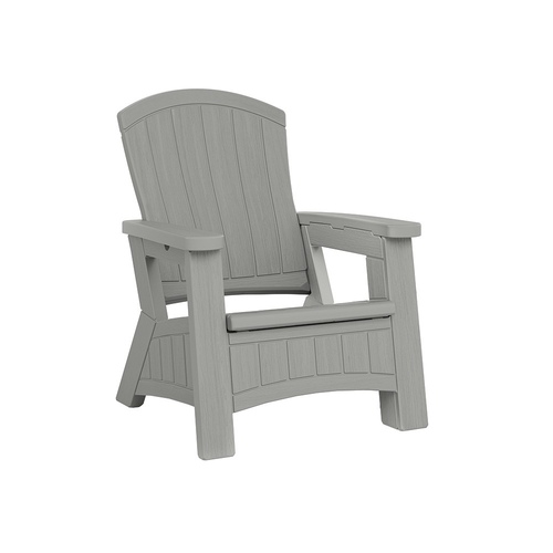 Suncast - Adirondack Chair W/storage - Dove Gray