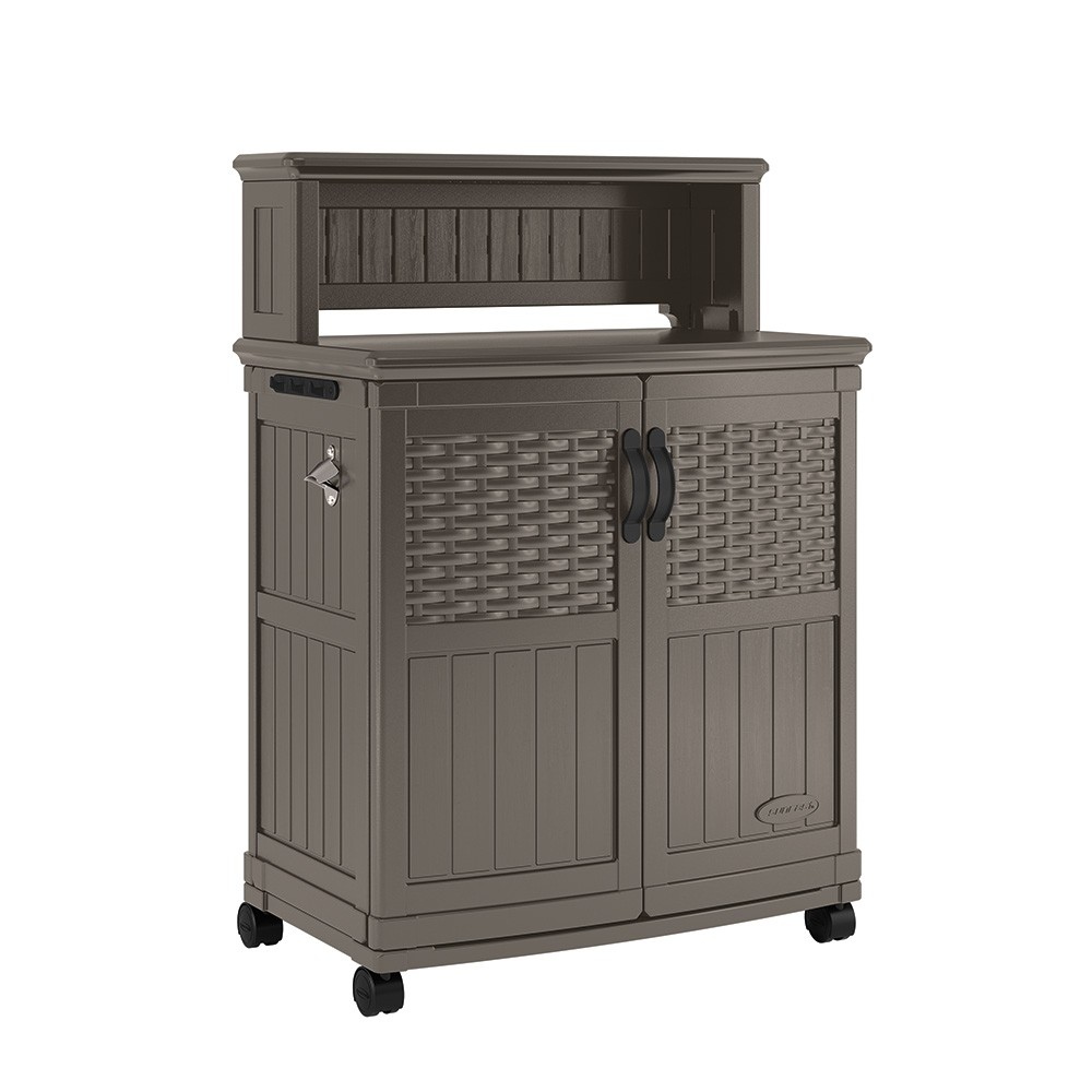 Suncast - Patio Storage and Prep Station - Stoney