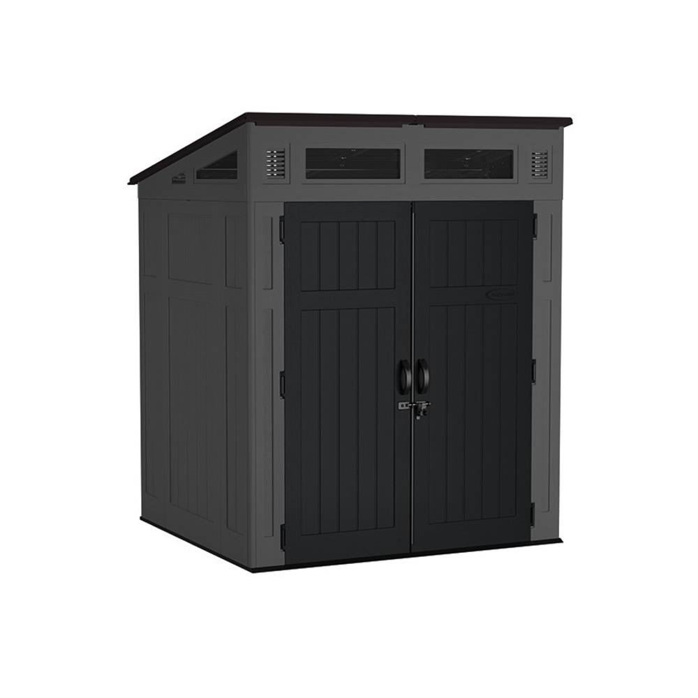 Suncast - Modernist® 6' X 5' Storage Shed - Peppercorn/black