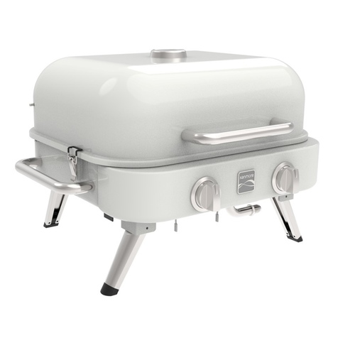 Kenmore - 2 Burner Retro Tabletop Gas Grill - Pearl