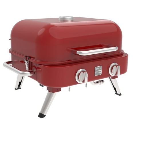 Kenmore - 2 Burner Retro Tabletop Gas Grill - Red