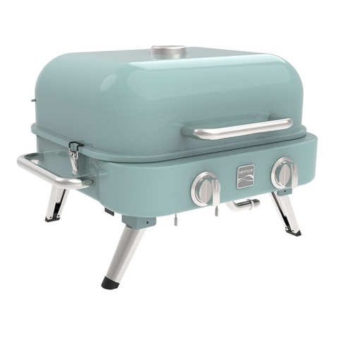 Kenmore - 2 Burner Retro Tabletop Gas Grill - Turquoise