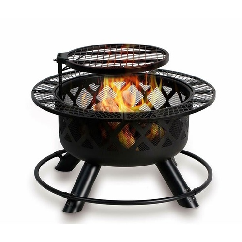 Shinerich - 24” Fire Pit With Grill