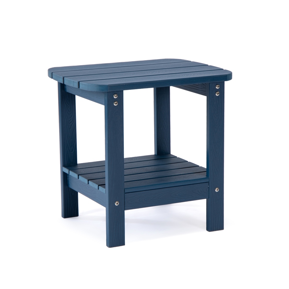 Backyard Lifestyles - Side Table W/shelf - Navy Blue