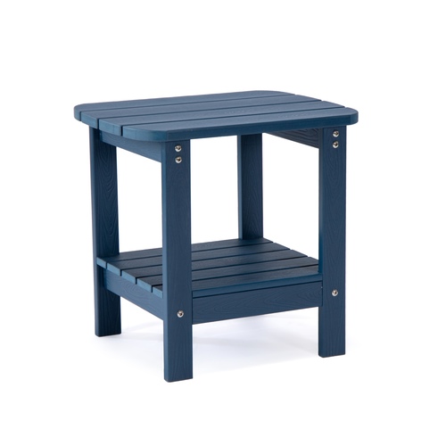 Tanfly - Side Table W/shelf - Navy Blue