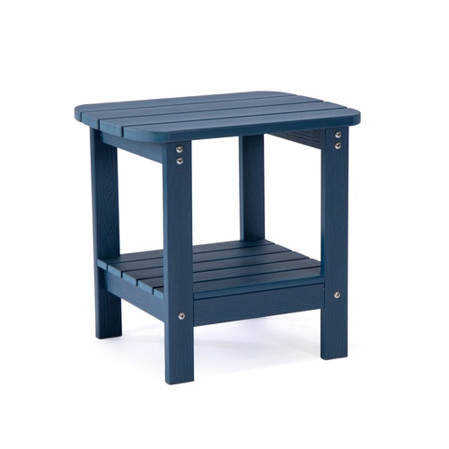 Backyard Lifestyles - Side Table W/shelf - Navy Blue