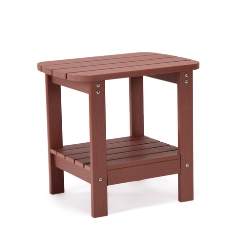 Tanfly - Side Table W/shelf - Red
