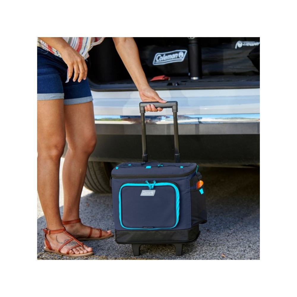 Coleman - Xpand 42 Can Soft Cooler With Wheels - Blue Nights