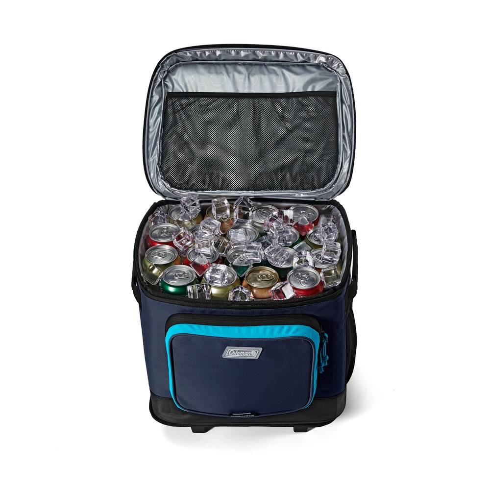 Coleman - Xpand 42 Can Soft Cooler With Wheels - Blue Nights