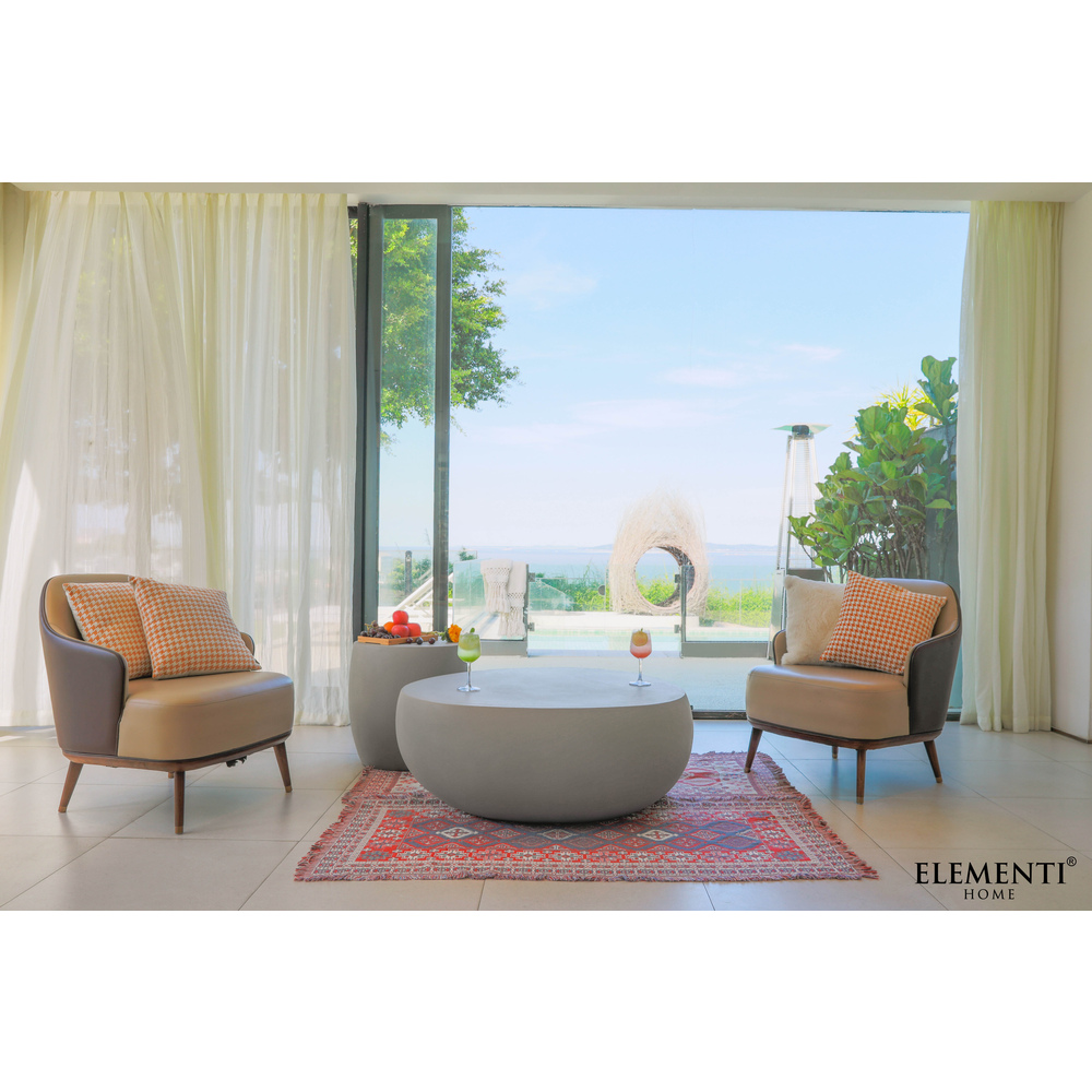 Elementi Home - Ikaria Cobble Coffee Table - Space Gray