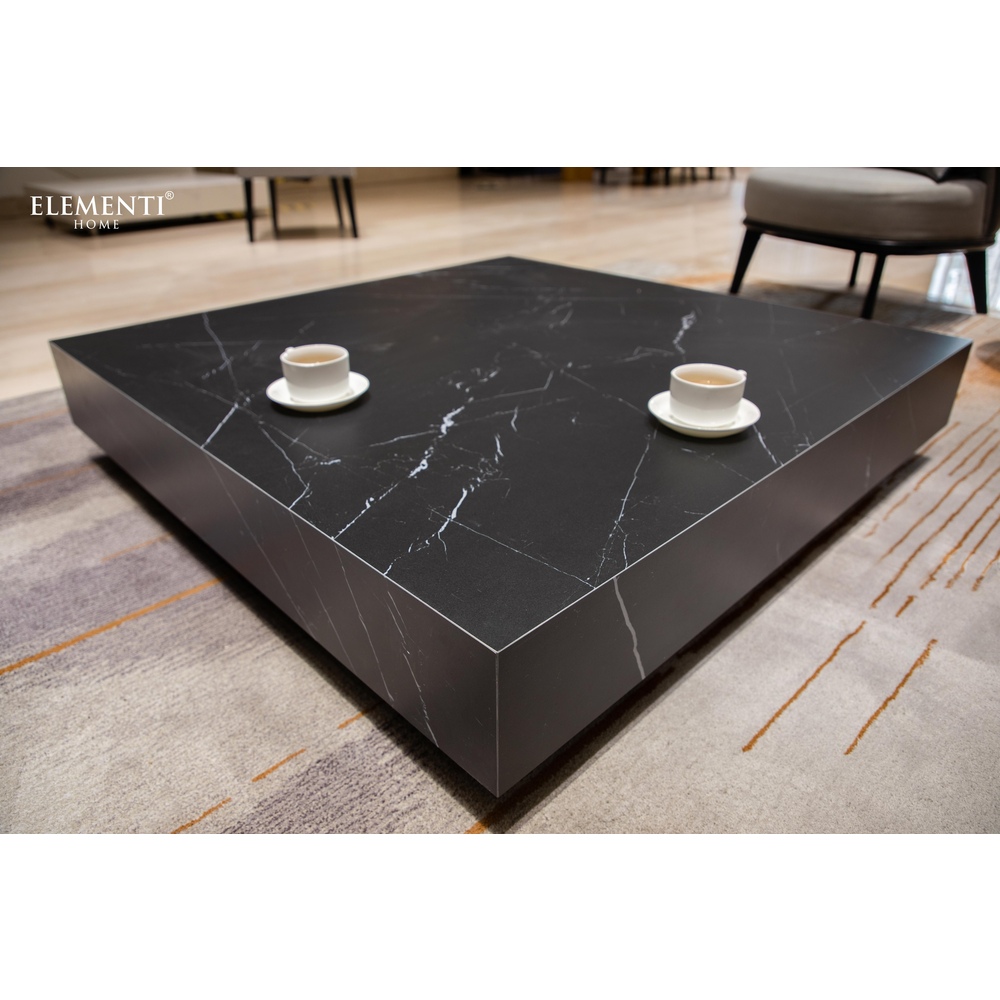Elementi Home - Sofia Coffee Table - Large Square - Black