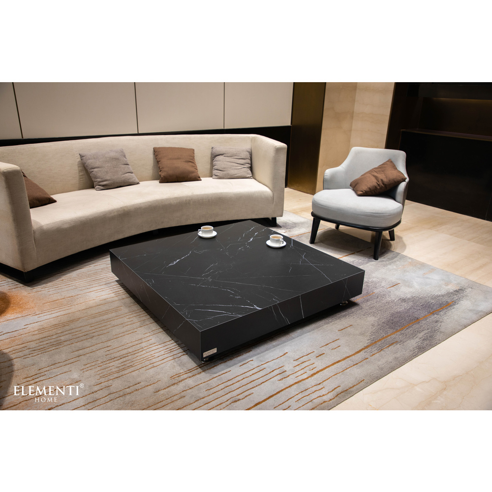 Elementi Home - Sofia Coffee Table - Large Square - Black