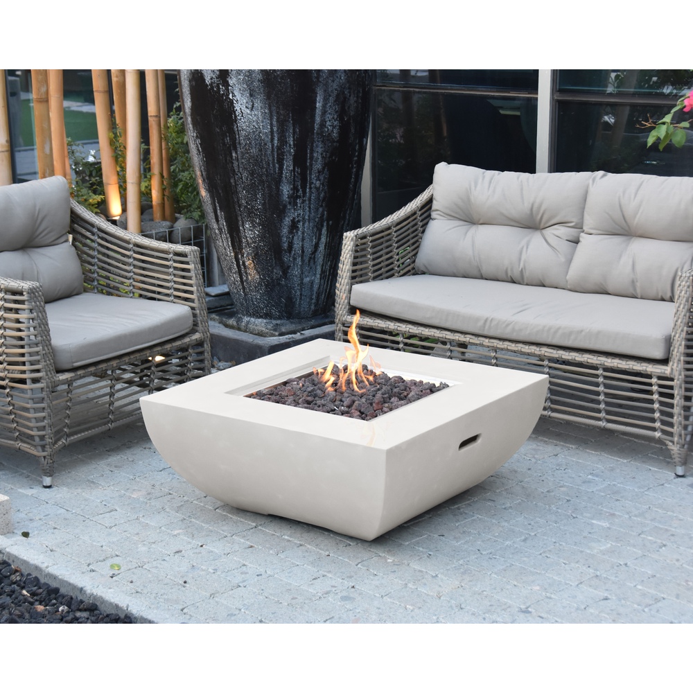 Modeno - Florence Fire Table - Cream White - Liquid Propane