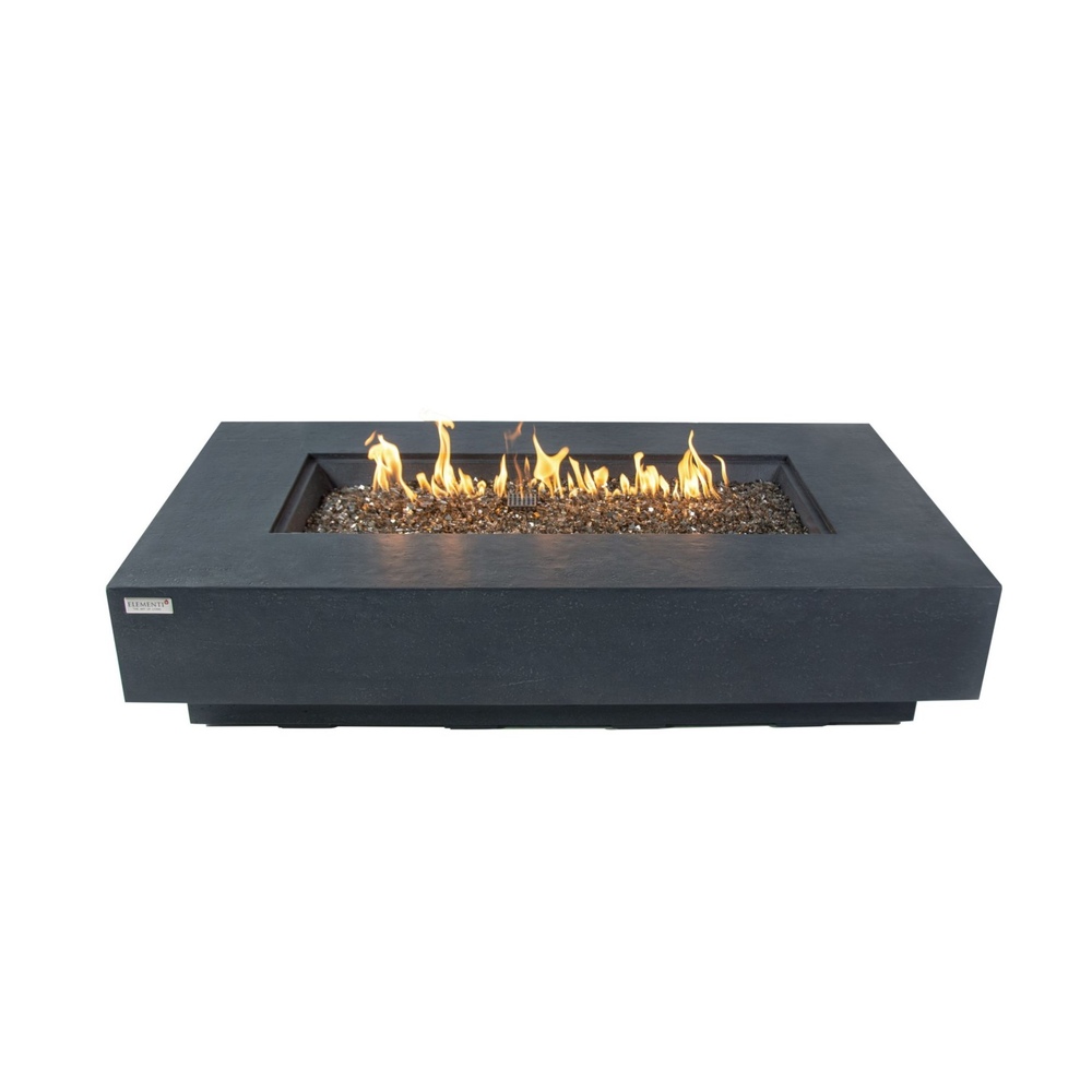 Elementi Plus - Positano Fire Table - Dark Gray - Rectangle - Natural Gas