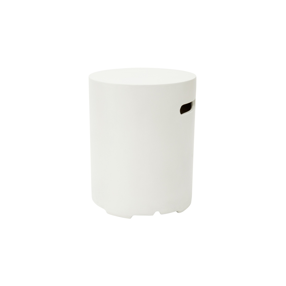 Elementi - Round Tank Cover - Smooth Finish - Cream White