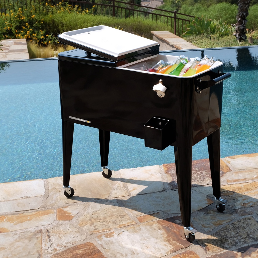 Permasteel - 80qt Patio Cooler - Black