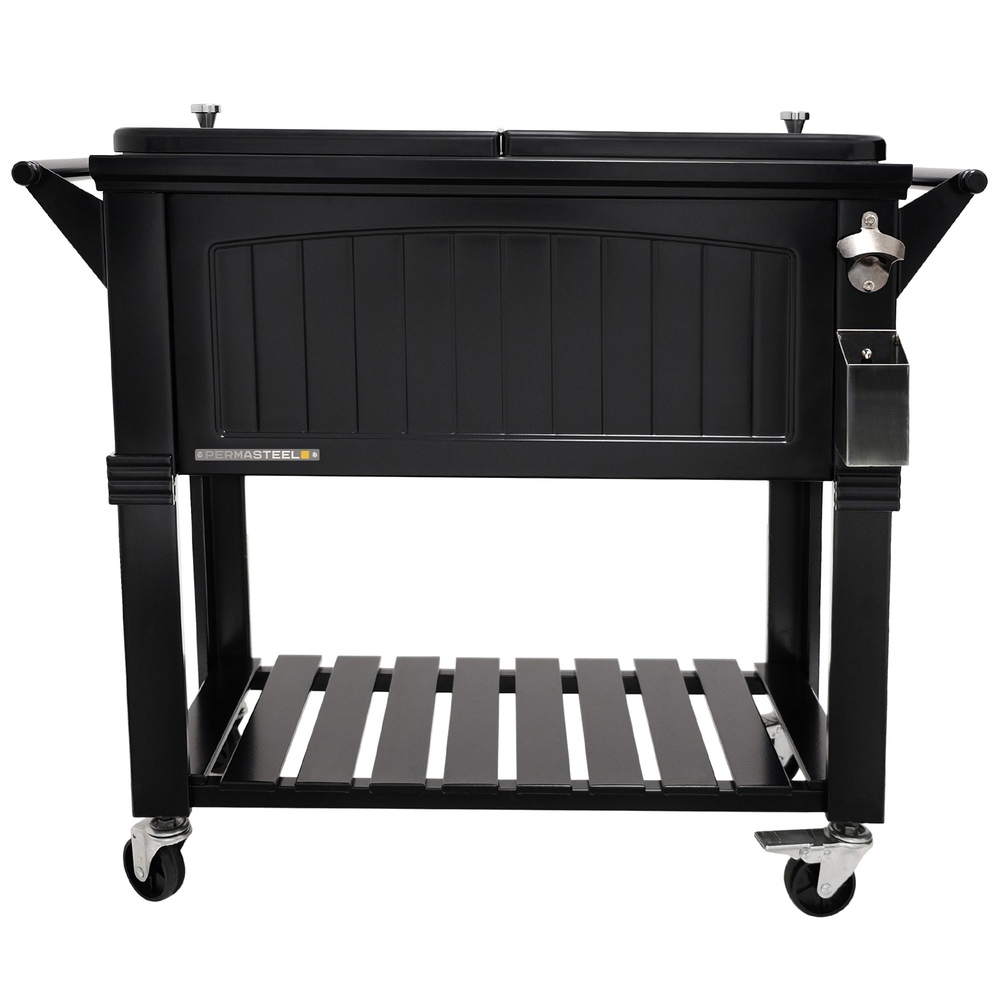 Permasteel - 80qt Furniture Style Patio Cooler - Black 