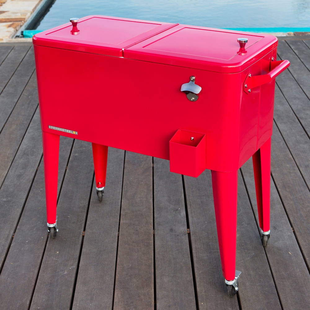 Permasteel - 80qt Patio Cooler - Red
