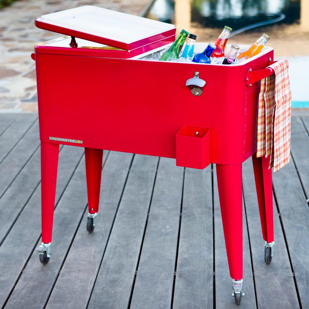 Permasteel - 80qt Patio Cooler - Red