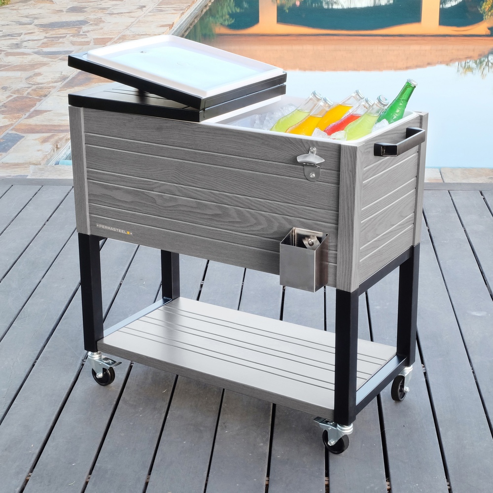 Permasteel - 80qt Furniture Cooler - Gray