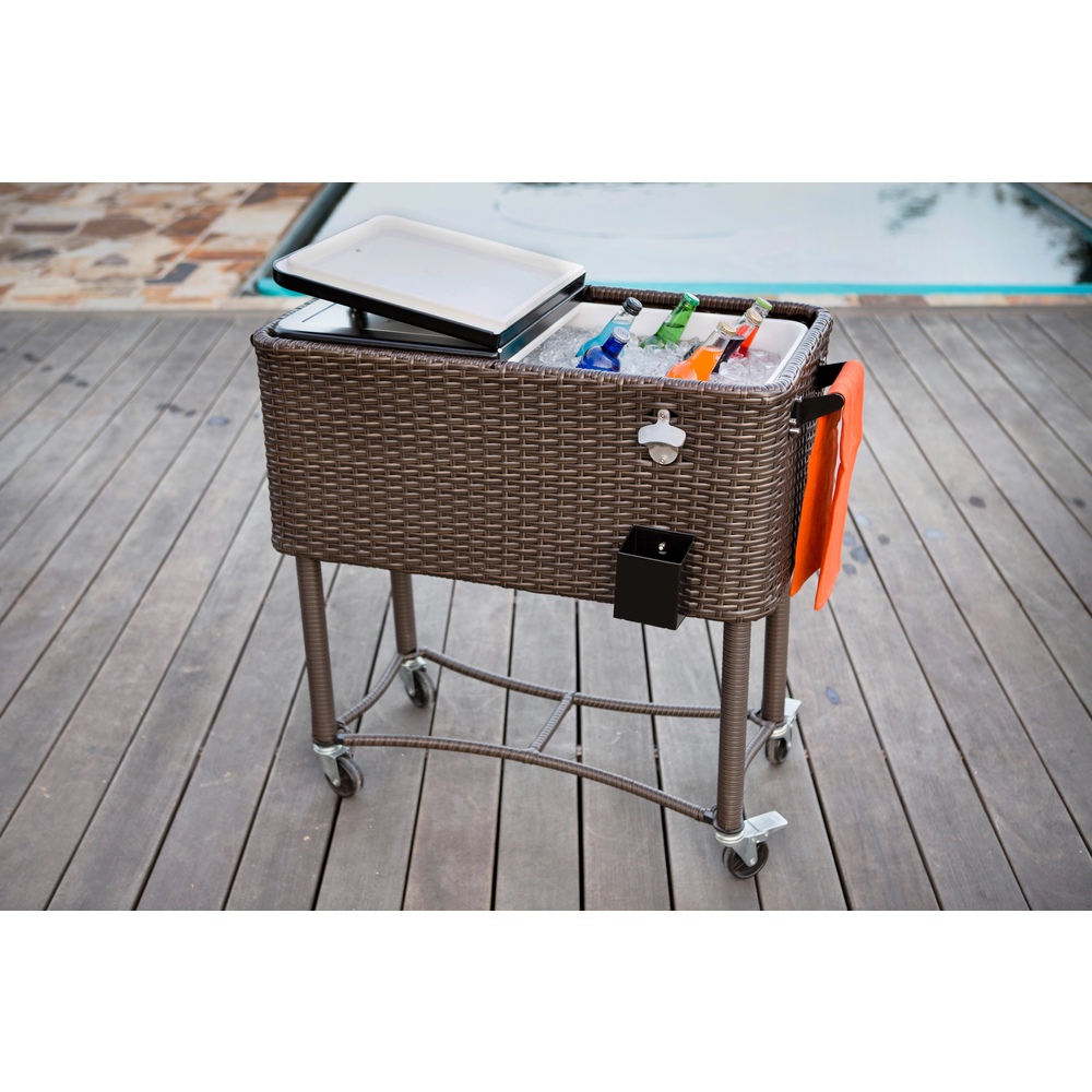 Permasteel - 80qt Patio Cooler - Wicker