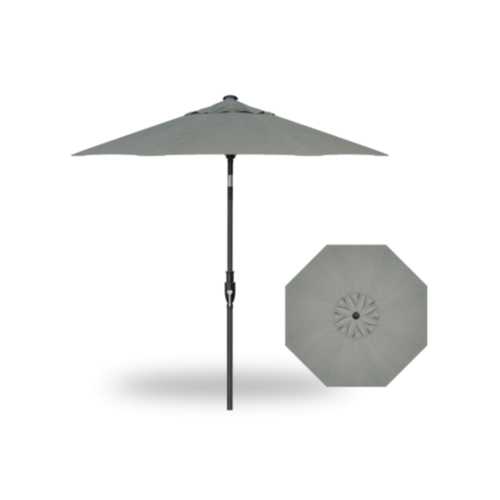 Treasure Garden - 7.5' Market Umbrella Glide Tilt Octagon - Black Frame W/sterling Fabric