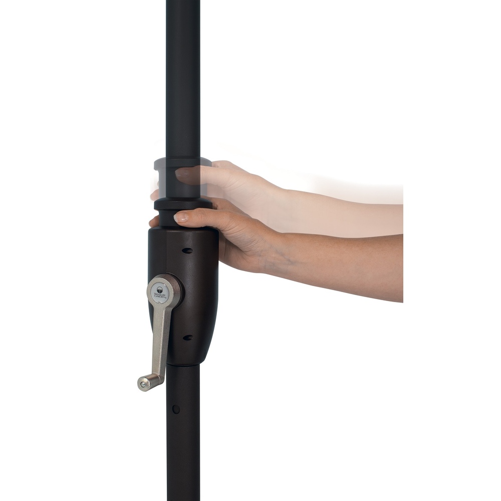 Treasure Garden - 7.5' Market Umbrella Glide Tilt Octagon - Black Frame W/sterling Fabric