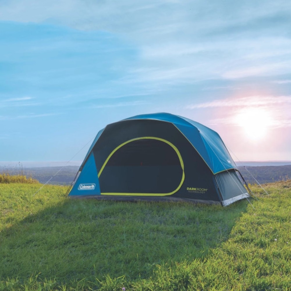 Coleman - Skydome 8-person Dark Room Camping Tent - Blue